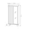 MAARO vitrina 2d s led rozmery