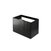 Skrinka pod umývadlo FLOW BLACK 82-80 | 80 cm a pohlad z vrchu