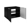Skrinka pod umývadlo FLOW BLACK 802D | 80 cm s otvorenymi dvierkami