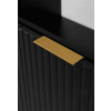 Skrinka pod umývadlo FLOW Black 60 2D | 60 cm zlata uchytka