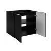 Skrinka pod umývadlo FLOW Black 60 2D | 60 cm otvorene dvierka