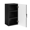 Závesná skrinka do kúpeľne FLOW Black 68 cm detail vnutorneho prevedenia