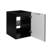 Skrinka pod umývadlo FLOW Black 40 1D | 40 cm otvorene dvierka