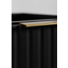 Skrinka pod umývadlo FLOW Black 40 1D | 40 cm zlata uchytka