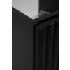 Skrinka do kúpeľne FLOW Black 40 1D s košom | 40 cm detail ryhovania