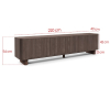 ARTZEN tv stolik 220 orech lincoln rozmery moderny