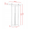 QUDIO M7 70CM dvere posuvne rozmery