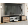 EDI4 tv stolik ciery dub craft zlaty otvoreny