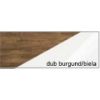 Krásne farebné prevedenie dub burgund / biela lesk, moderného pc stolíka MAXIMUS 03