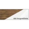 Nádherné farebné prevedenie dub burgund / biely lesk, kolekcie nábytku MAXIMUS