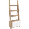 mimoriadny RACK Regál 07, v modernom vzhľade dub sonoma svetlá / biely lesk