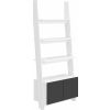 mimoriadny RACK Regál 07, v modernom vzhľade biela / čierny lesk